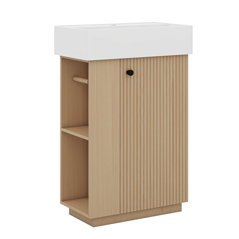 Meuble-lavabo 21,6 po avec lavabo en céramique
