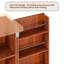 Armoire de rangement de 72 pouces de hauteur avec garde-manger, armoire moderne en bois cannelé avec 6 tablettes de porte, rangement pour la cuisine ou la salle à manger, finition noyer | Idée de cadeau-817759592