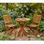 2 - Person Acacia Solid Wood Patio Dining Set Round Table
