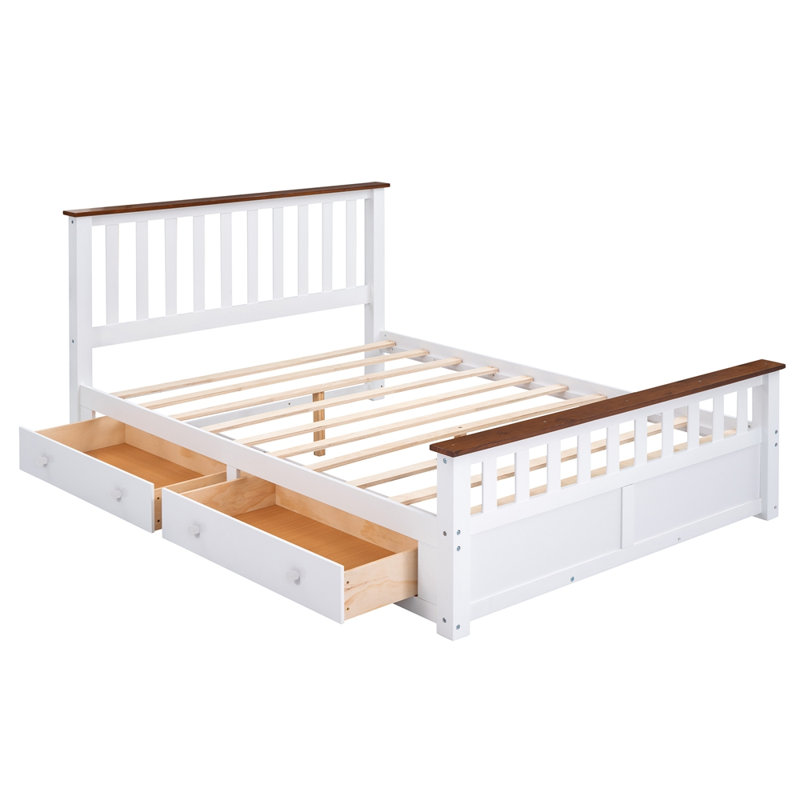 Lit plateforme avec rangement bas Kaolan, Grand