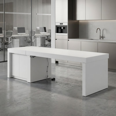 110"W Large Kitchen Island Lift Table
