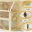 Cage à hamster en bois à 3 niveaux avec fond amovible, 24 po x 16 po x 29,5 po