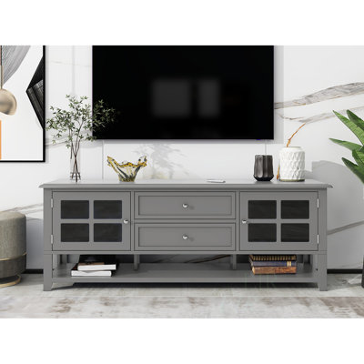 Modern TV Stand Fits Up to 60 Inch TV, Multifunctional Storage Entertainment Center Media Console Cabinet for Living Room Bedroom