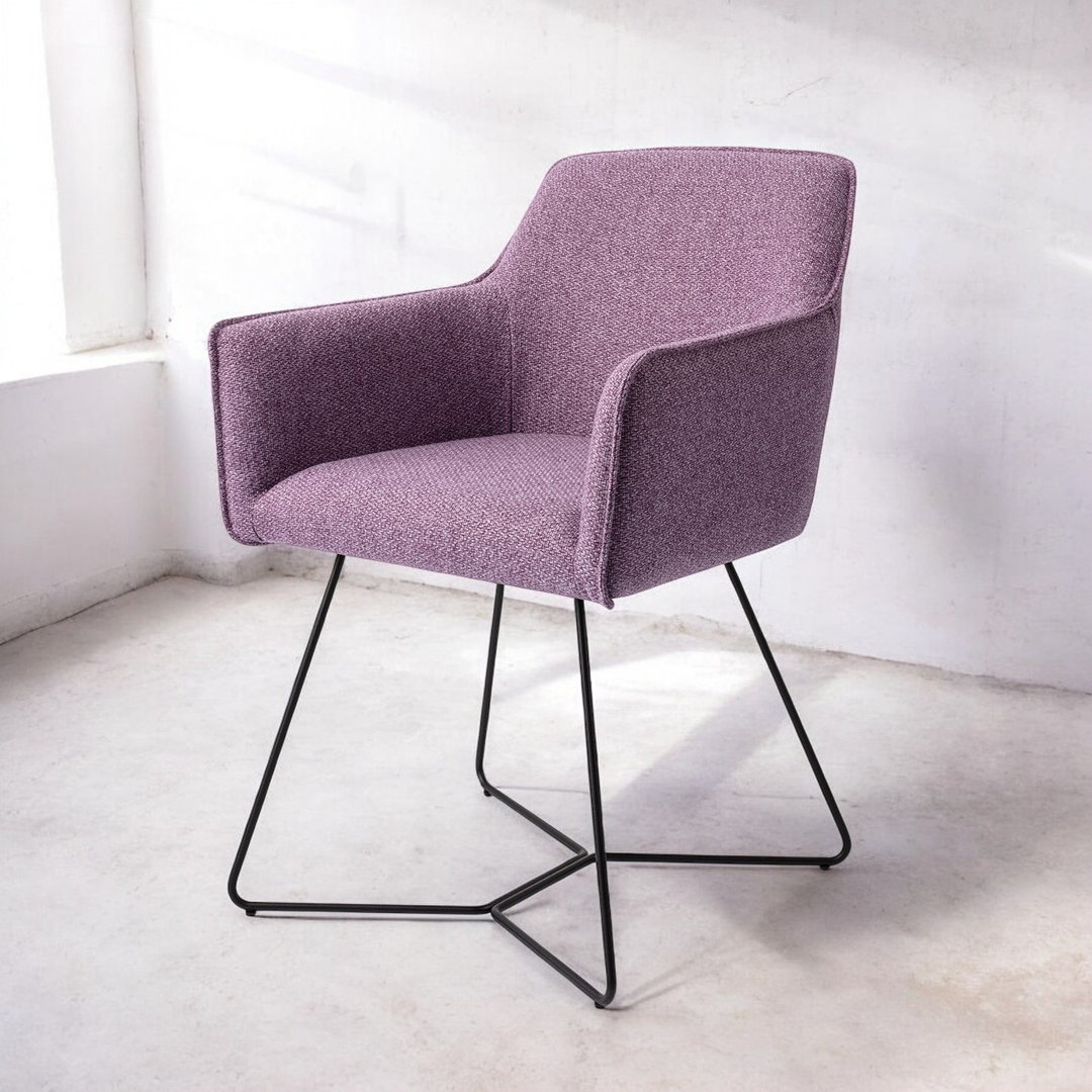 Dashall Polyester Upholstered Metal Armchair