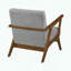 Fauteuil d'appoint contemporain - structure en chenille et bois d'hévéa-43642569