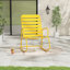 1-Piece Yellow Metal Patio Rocking Chair