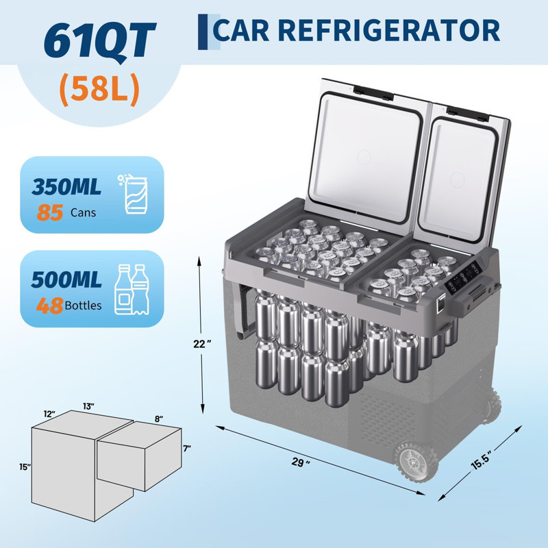 Compresseur de réfrigérateur de voiture 61QT 58L