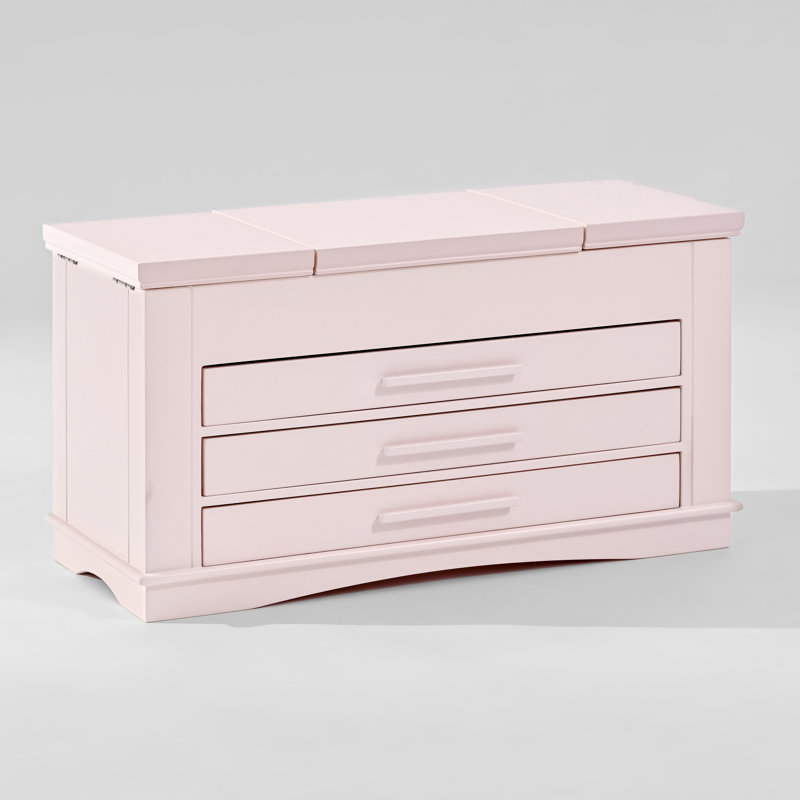 Grande boîte à bijoux contemporaine, Rose