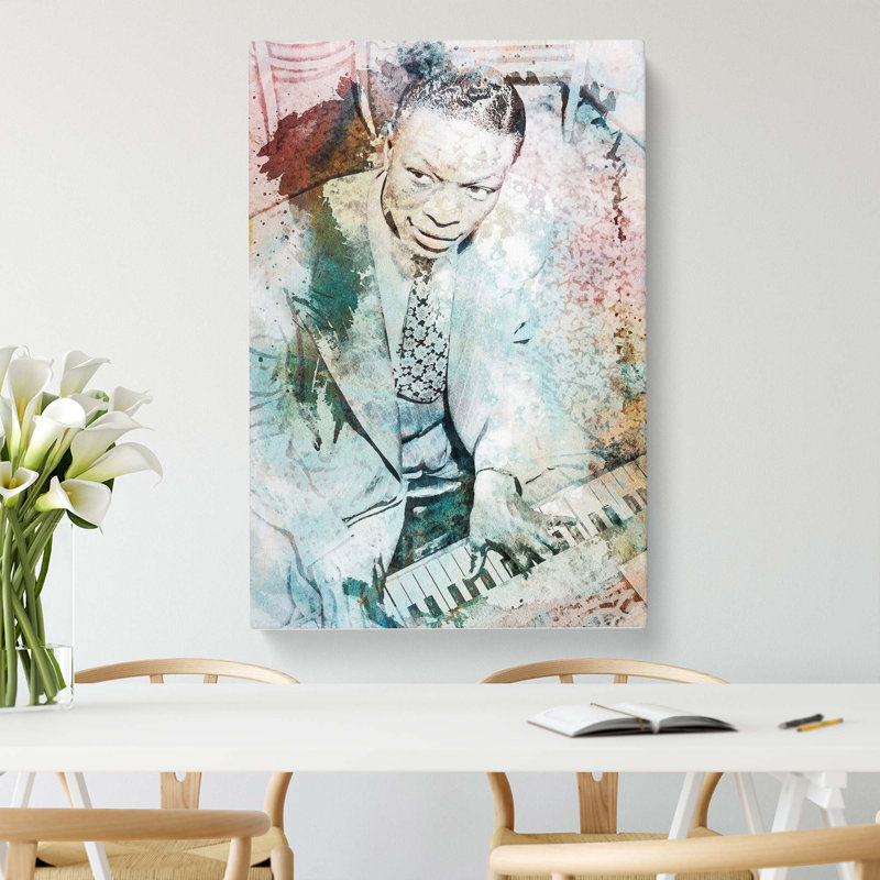 Nat King Cole In Abstract - Wrapped Canvas, 76cm H x 50cm W x 3cm D