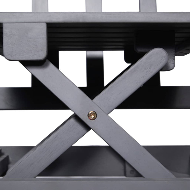 Garnich Solid Wood Acacia Outdoor Bench, Black