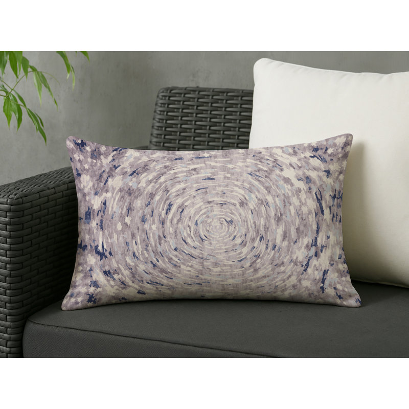 Coussin décoratif intérieur et extérieur Modern, Gris abstrait 42, Rectangle H 18 po x l 25 po