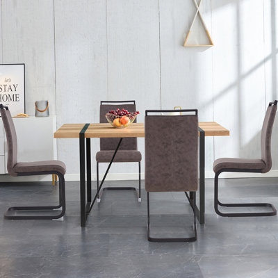 Table de salle à manger rectangulaire 1 pièce sans chaise