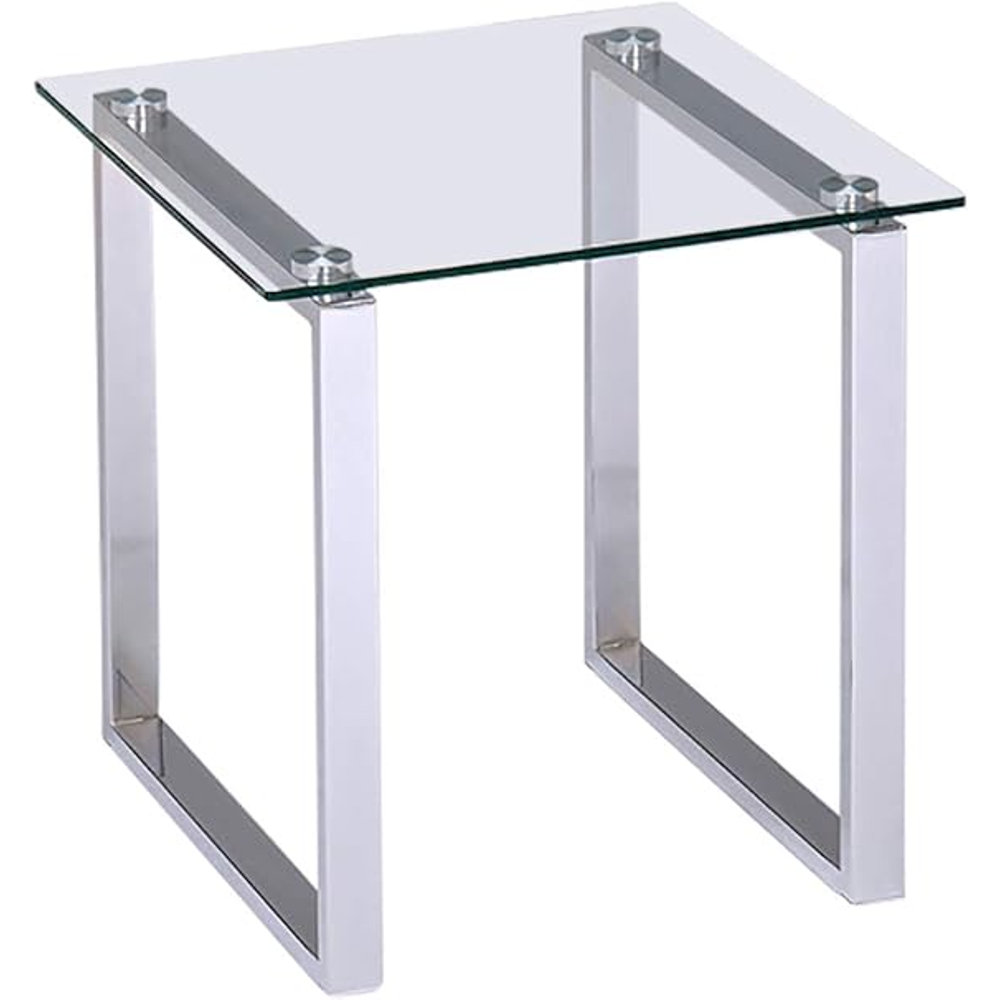 Brayden Studio Breyonna Glass Sled End Table | Wayfair