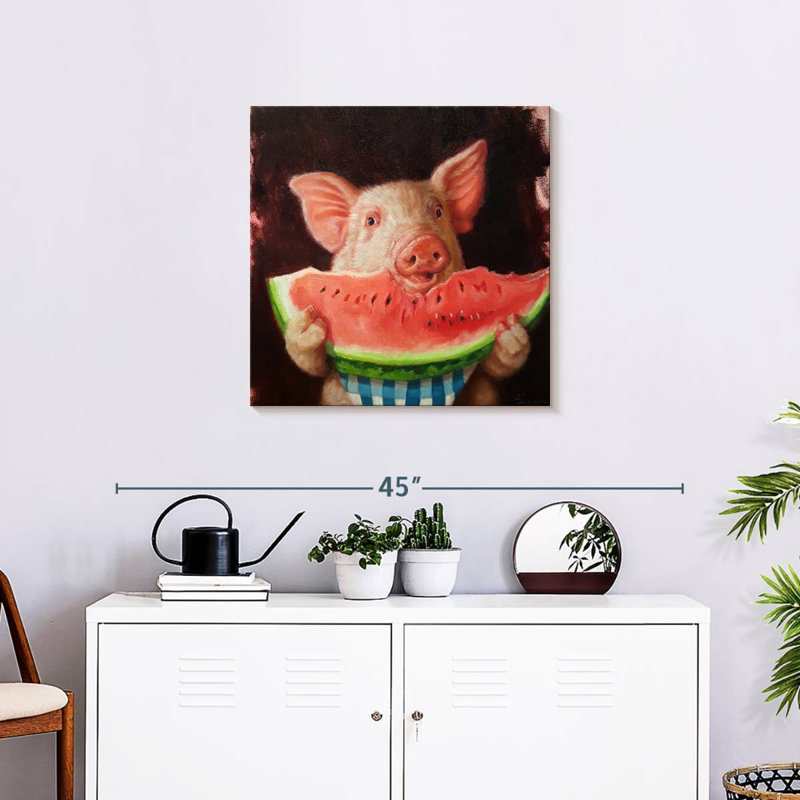 Ketti Pig Out, 24" H x 24" W