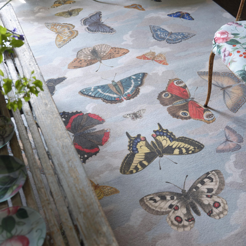 Mirrored Butterflies Sky Large Rug