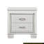 Table de chevet 1pc de style glamour avec 2 tiroirs et finition texturée en faux alligator-1908774720