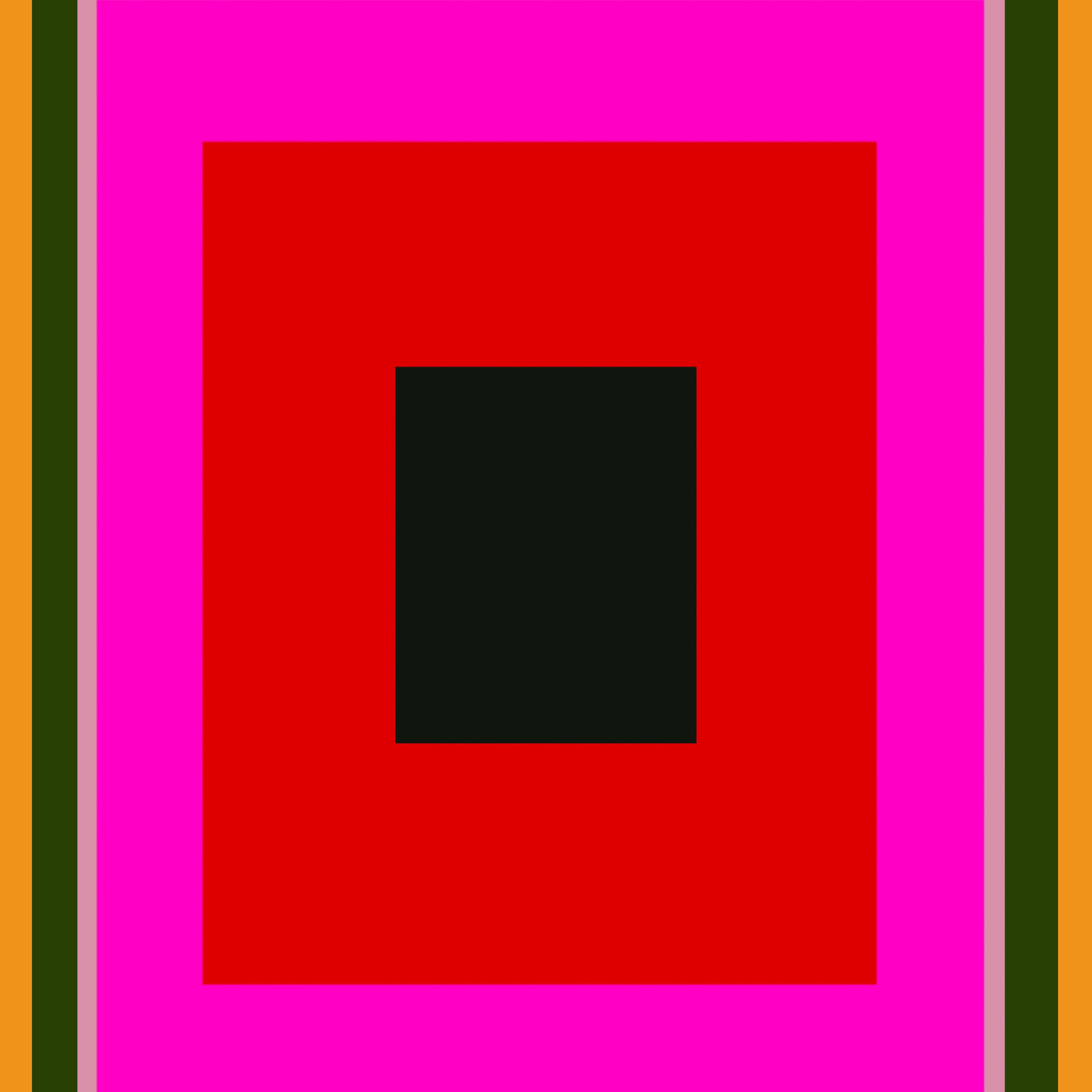 Burst Alternatively Modern Color Field by Marin Vaan Zaal, No, Mahogany Floater Framed, 20" H x 20" W x 0.75" D