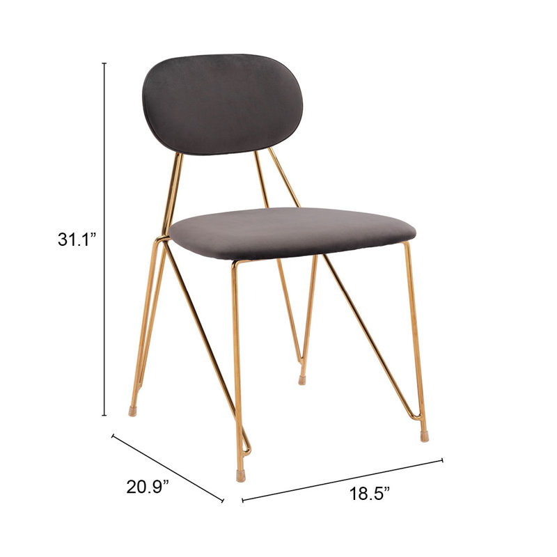Chaise de salle à manger à dossier bas Chanoa