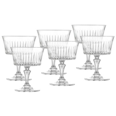 Barski - Glass - Set of 6 - Cut Crystal - Dessert Cups - Made in Europe