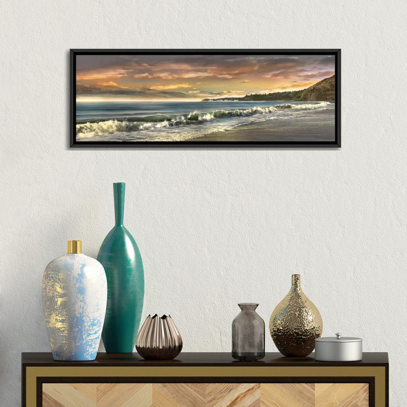 Warm Sunset by Mike Calascibetta - Wrapped Canvas Panoramic Gallery-Wrapped Canvas Giclée, 12" H x 36" W x 1.5" D