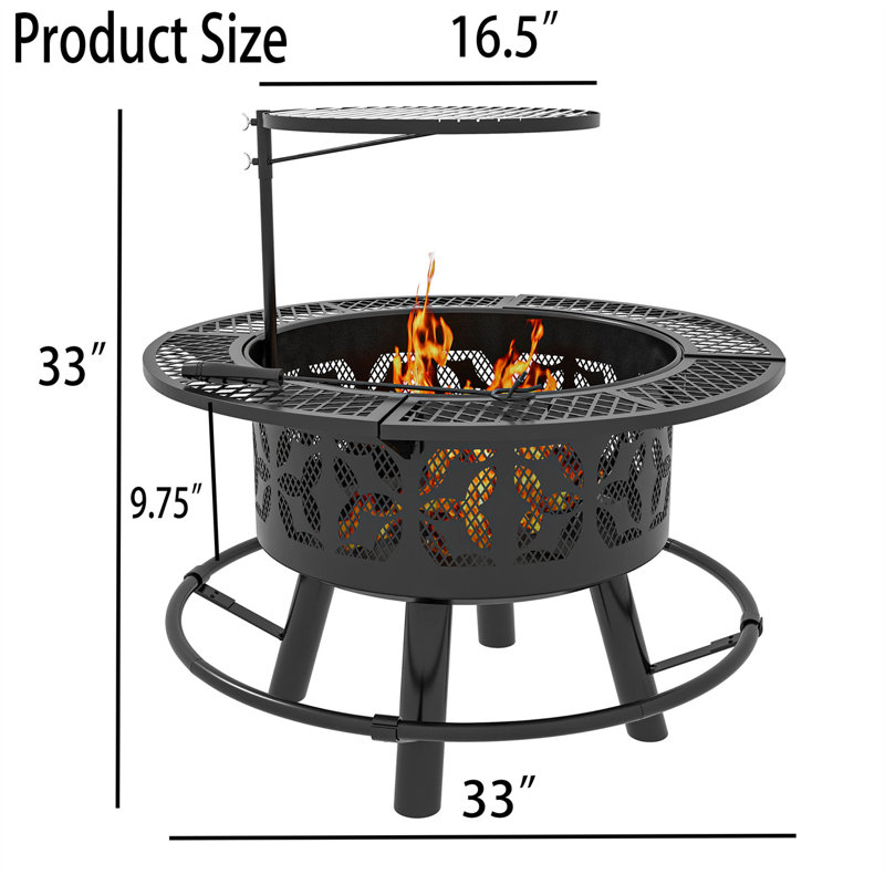 Barbecue au charbon portatif de 33 po de largeur TONWIN