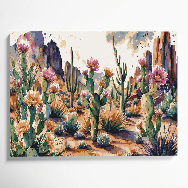 Art mural sur toile, "Wildflower" par Southwestern, H 8 po x l 10 po
