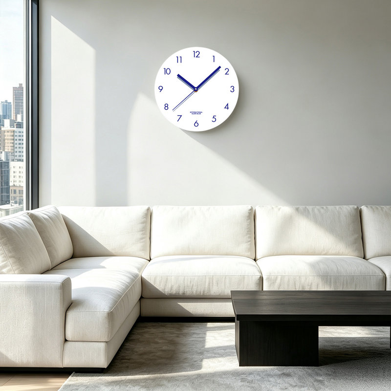 Horloge murale bleue Klein Klein