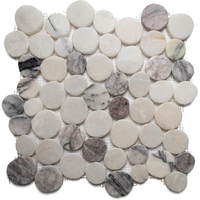 Milas Lilac Moon Mosaic 12 x 12 in Mesh-Backed Sheet (1 Sq Ft)