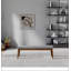 Banc Warren en tissu gris cendré