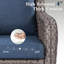 Ensemble de conversation pour l'extérieur avec 2 chaises pivotantes et table d'appoint-129230228