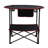 Folding Camping Table with 4 Mesh Cup Holders, Side Storage Bag, Collapsible Canvas & Carry Bag