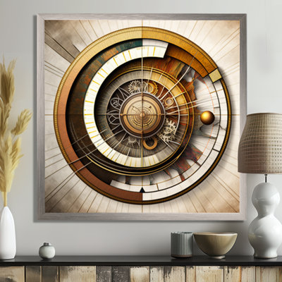 Art mural en spirale rétro «Caclulation The Universe»