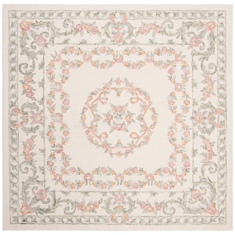 Barnsdall Hand Tufted Wool Oriental Rug, Square 6'