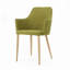 Upholstered Dining Chair with Wood Legs-751957915-751957919