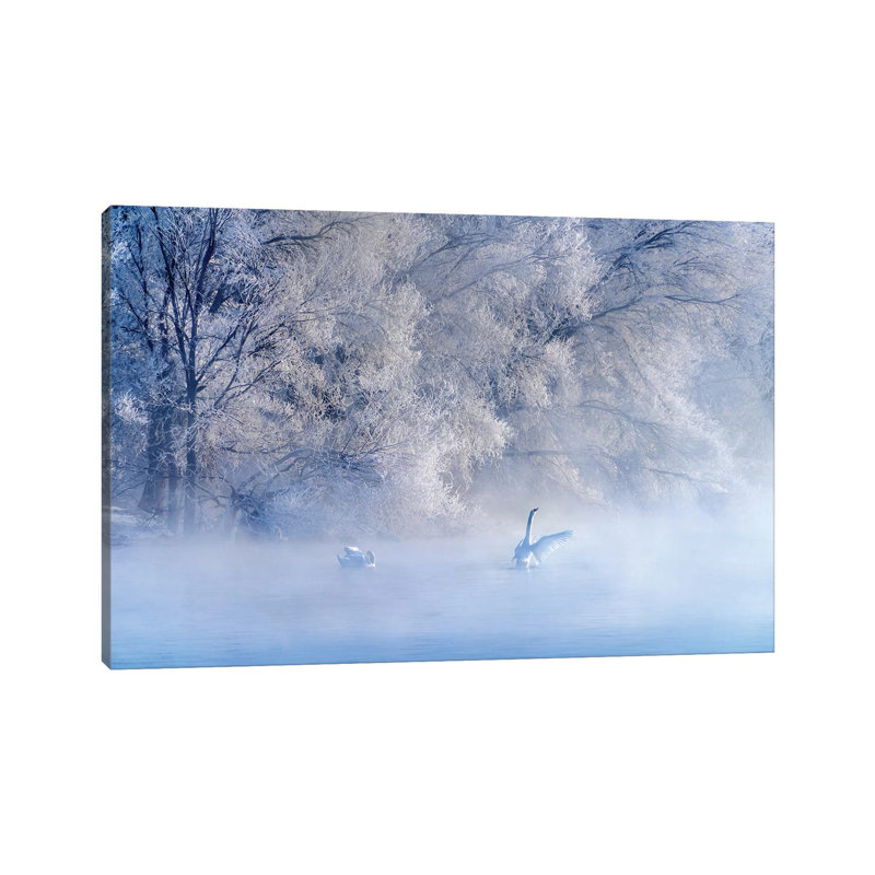 Swan Lake - Wrapped Canvas Painting, 66.04 cm H x 45.72 cm W