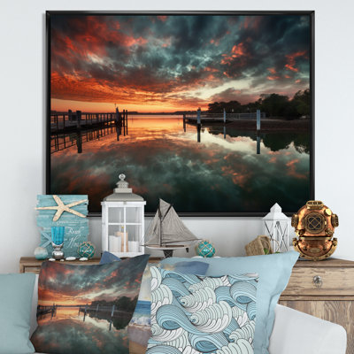 Coucher de soleil sur le port III - impression