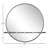 Circle Wall Mirror with Hooks
