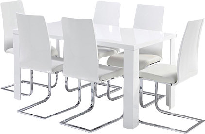 Esstischgruppe Scully mit 6 Stühlen