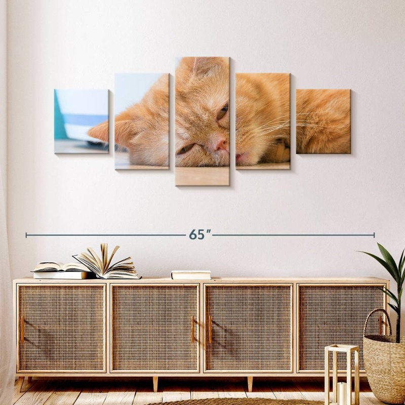 Sleeping Cat, 24" H x 55" W