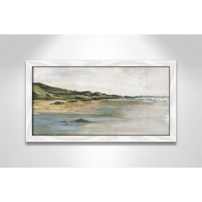Impression «Tide’s Edge» par Casa Fine Arts, Reproduction encadrée sans passe-partout, H 9 po x l 17 po x P 0,75 po, Blanc