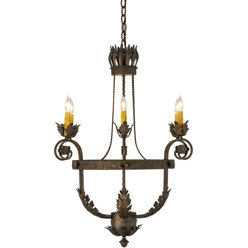 Greenbriar Oak 6 - Light Chandelier