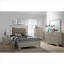 Lit plateforme tapissier à panneau simple et moderne Glam, finition bois de crocodile doré