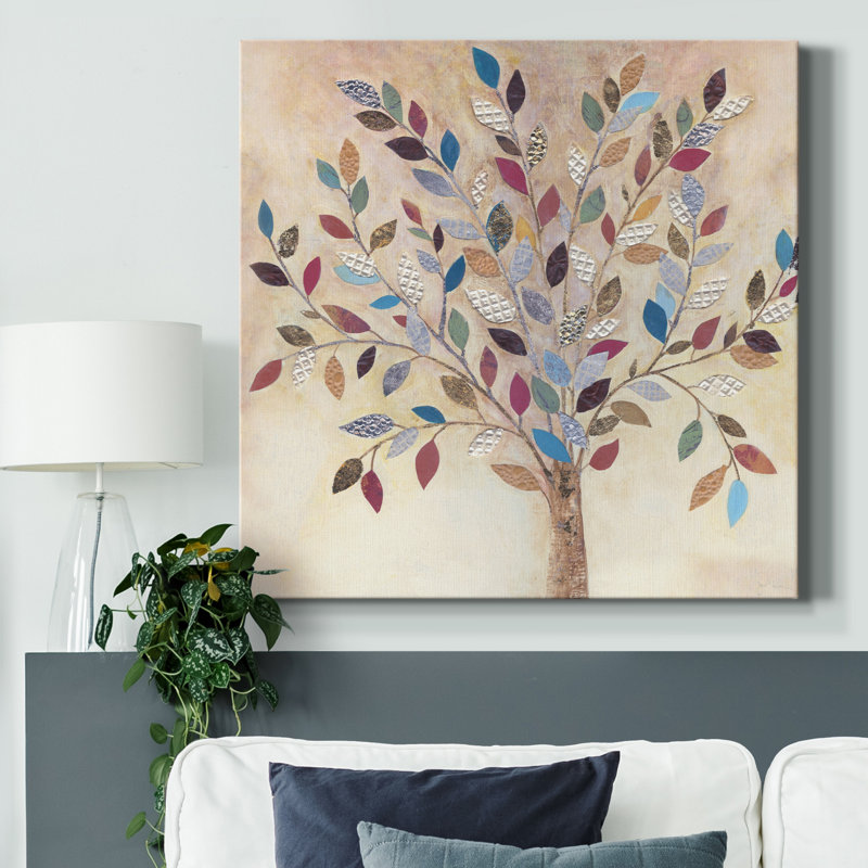 Bois fantaisiste - reproduction d'art sur toile tendue, H 24 po x l 24 po x P 1 po