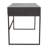 Spectrum 2-Drawer Solid Mango Wood Desk In Smoke Grey Finish W/ Gun Metal Finished Legs