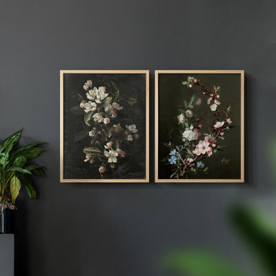 " Vintage Floral LXXXVIII " 2 - Pieces