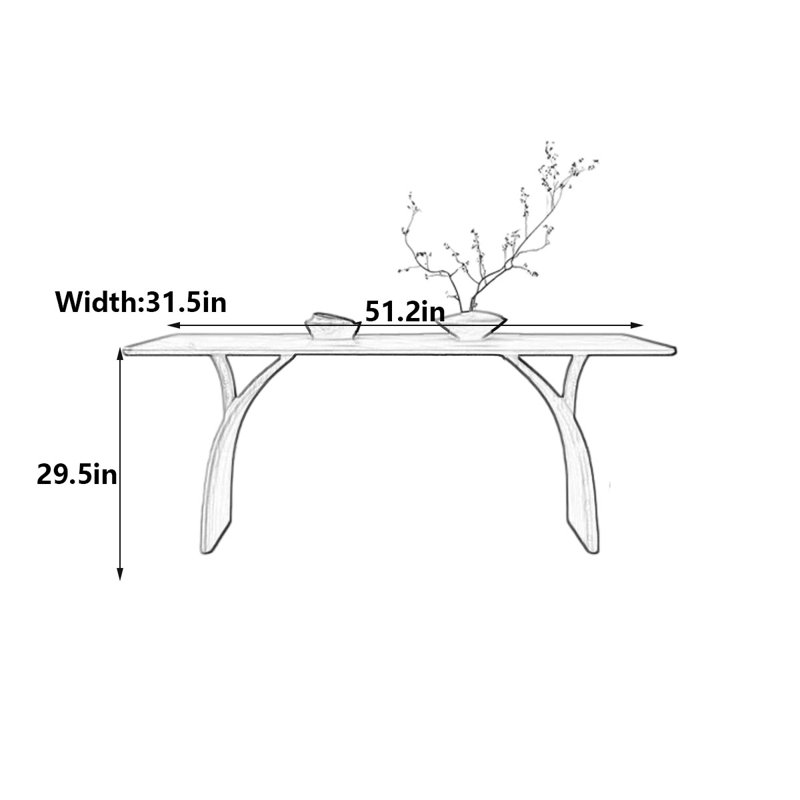 Table de salle à manger Stalybridge, 29.5"H x 51.2"L x 31.5"W
