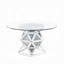 Table de salle à manger ACME Noralie, miroir et faux diamants