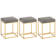 Romigh Upholstered Counter Stool with Metal Frame (Set of 3)