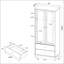 Armoire d'appoint haute 2 tiroirs
