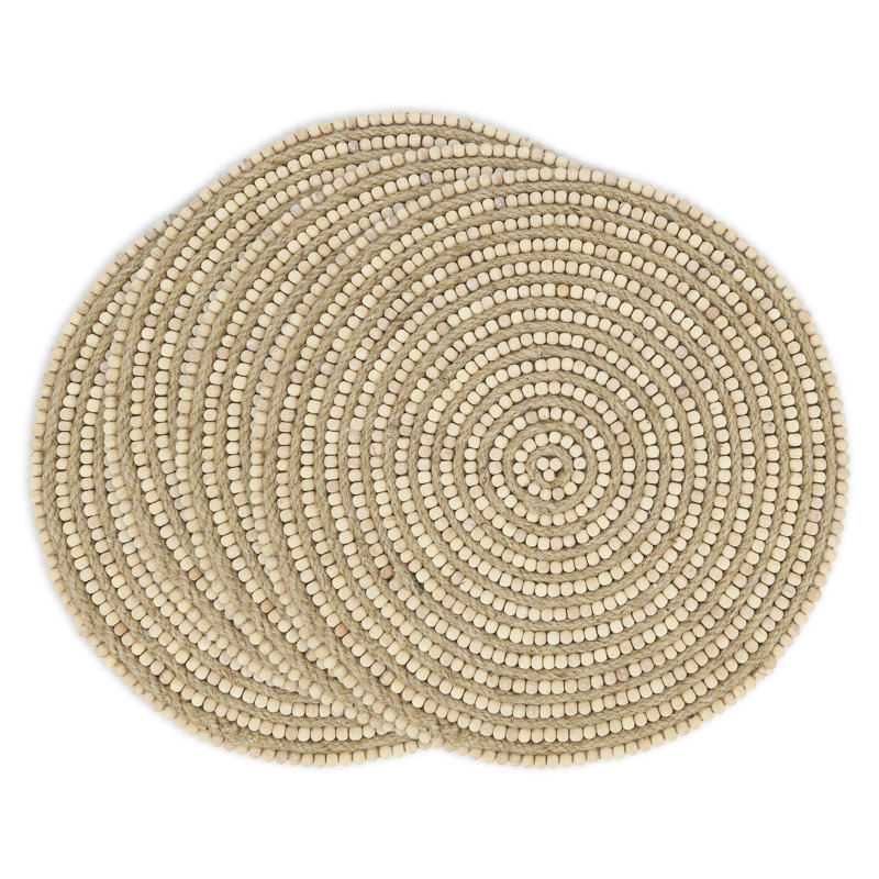 Aitana Collection Round Placemat, Brown